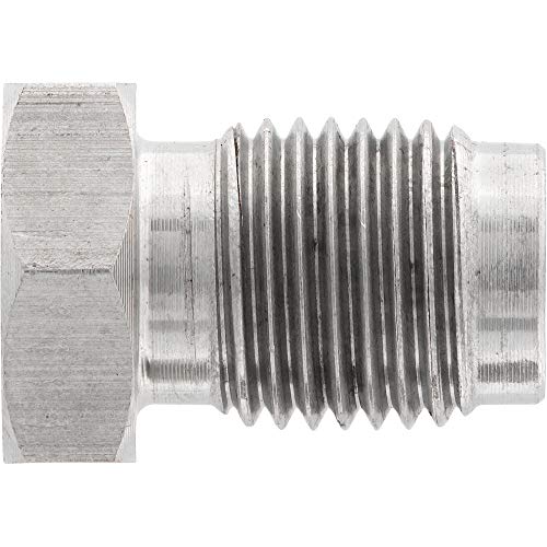 4LIFETIMELINES Stainless Steel Brake Line Tube Nut, 3/16 (M10x1.0 Bubble), Bag of 10 - Image 2