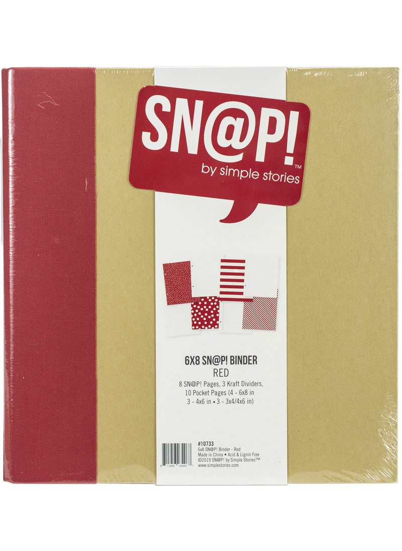 Simple Stories Simple Stories Snp Binder 6X8  Red 
