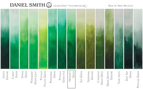 Daniel Smith Extra Fine Watercolor Paint, 5ml Tube, Hooker's Green, 284610042 - Image 4