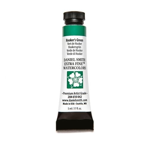 Daniel Smith Extra Fine Watercolor Paint, 5ml Tube, Hooker's Green, 284610042 - Image 1