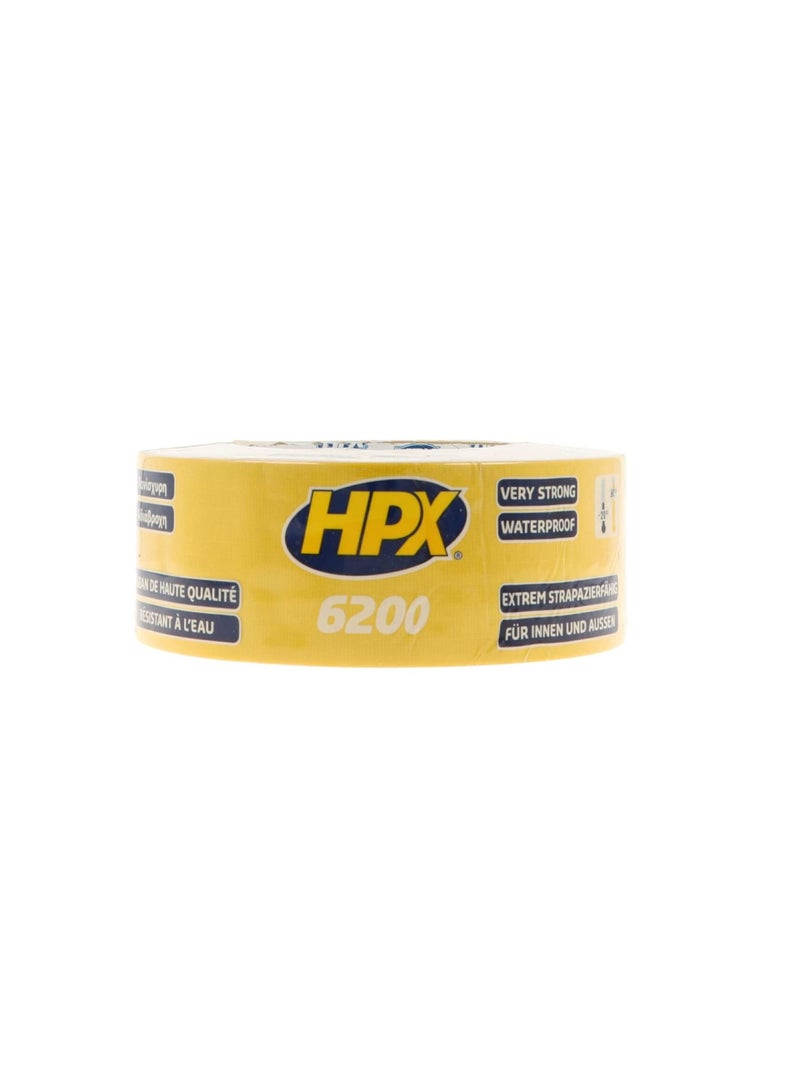 HPX HPX Very Strong Repair Duct Tape CS5025, 48MMx25M, Waterproof High Quality Hand Tearable Cloth Tougher Tape With High Adhesive Strength For Securing And Repairing Pipes, Tubes, Garden Hoses, Etc - Image 1