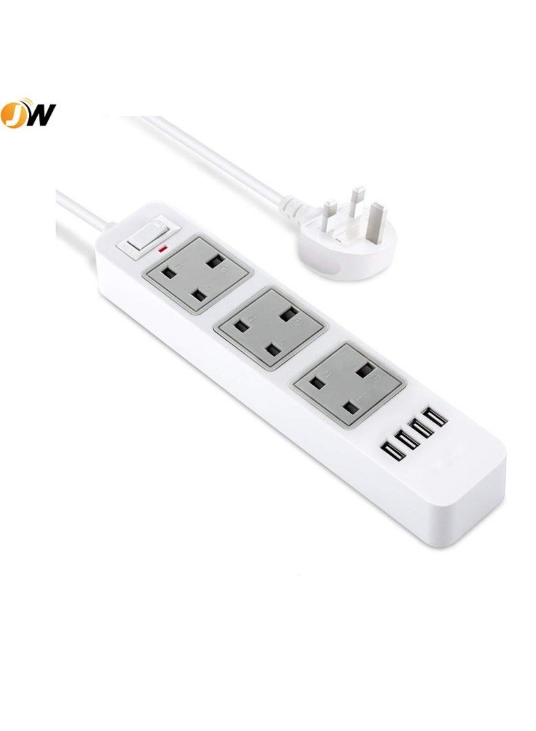 Loquat British Standard Power Strips 4 USB Lightning Protection And Overload Protection 9-Hole Main Control Switches