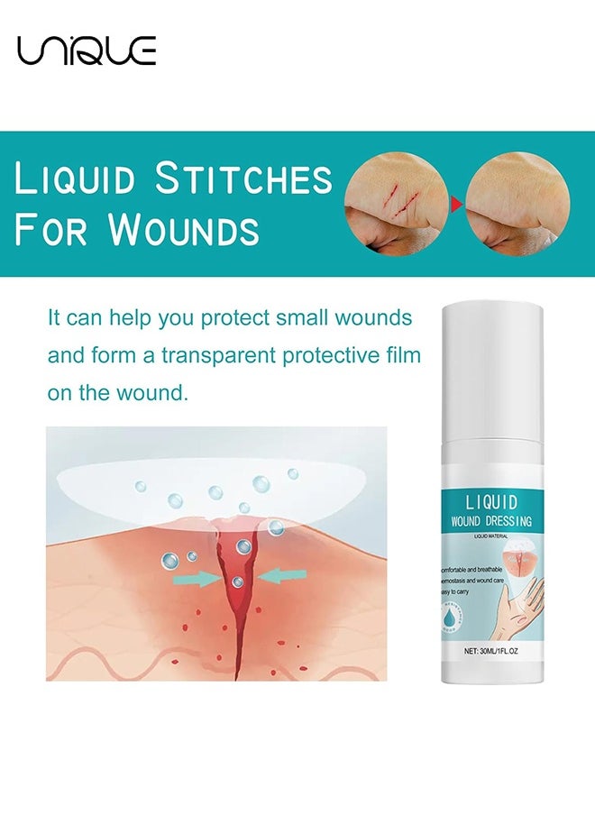 ximonth Waterproof Liquid Bandage Spray - 30 ML Quick-Drying Healing Gel for Wounds - Breathable Protective Film for Scratches and Minor Injurie - Liquid Wound Dressing Spray Breathable Skin Repair Spray  - Image 4