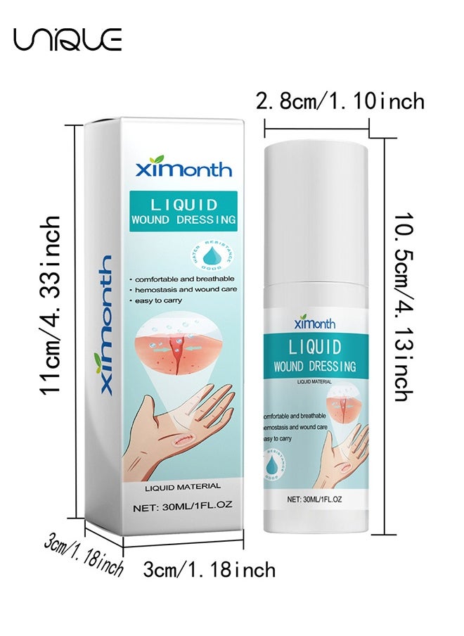 ximonth Waterproof Liquid Bandage Spray - 30 ML Quick-Drying Healing Gel for Wounds - Breathable Protective Film for Scratches and Minor Injurie - Liquid Wound Dressing Spray Breathable Skin Repair Spray  - Image 2