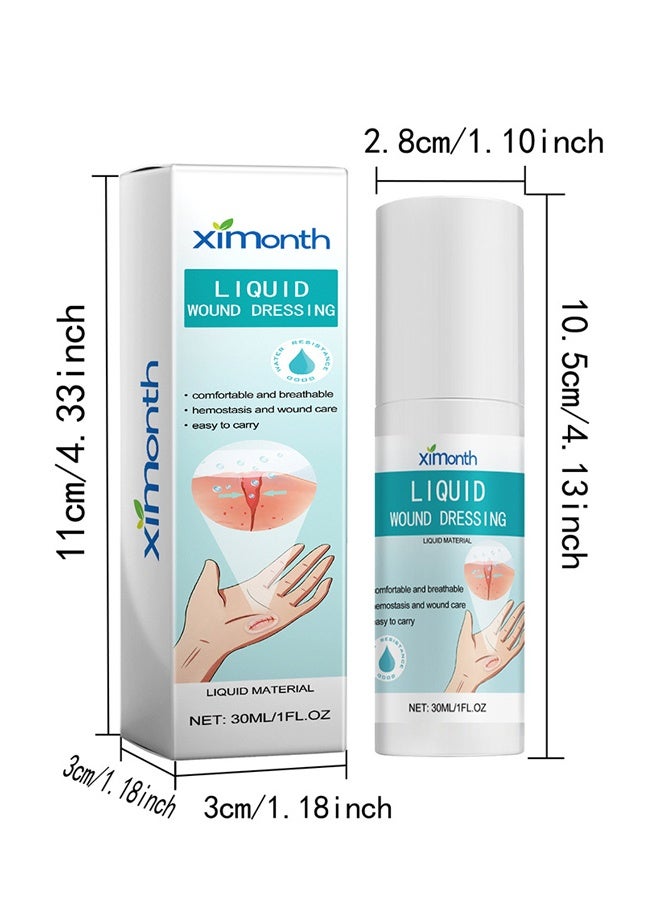 ximonth Waterproof Liquid Bandage Spray - 30 ML Quick-Drying Healing Gel for Wounds - Breathable Protective Film for Scratches and Minor Injurie - Liquid Wound Dressing Spray Breathable Skin Repair Spray - Image 2