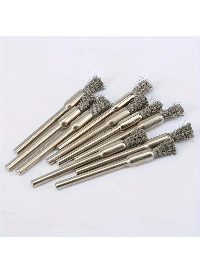 10pcs Steel Wire Wheel Brush Set For Rust Removal Polishing Grinding Rotary Tool - Image 4