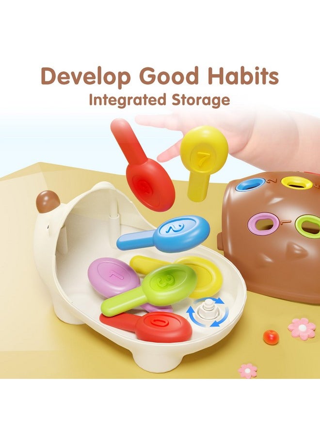 iPlay, iLearn - iPlay, iLearn Fine Motor Toys for Toddlers 1-3, Baby Hedgehog Montessorri Learning Set, Educational Counting Sorter Toy, Development Infant Gifts 9 12 18 Month 1 2 3 Year Old Boys Girls Kids Babies - Image 1