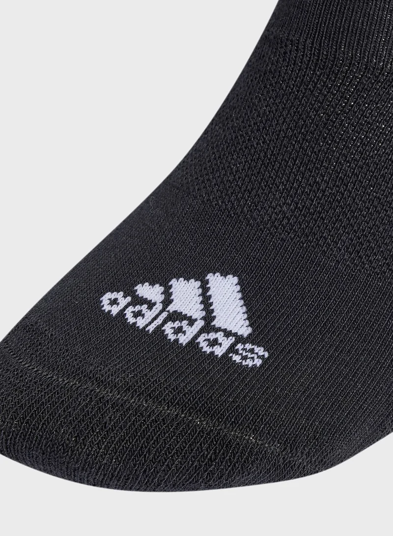 Adidas 3 Pack 3 Stripe Cushioned Socks