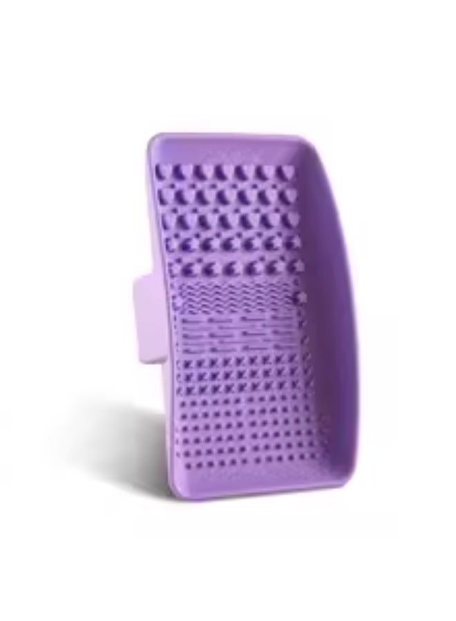 بساط تنظيف فرش المكياج، وسادة سيليكون لتنظيف فرش المكياج، اداة تنظيف فرش الطلاء مع حزام خلفي، اداة غسيل مكياج محمولة لجميع الفرش - Image 4