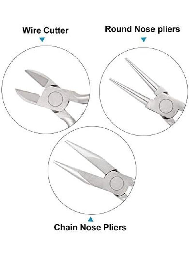 Xinzistar 3 Piece Jewelry Pliers Wire Cutter Pliers Mini Sharp Mouth Special Pincers Jewellery Making Pliers Kit Cutters Diagonal Pliers For Jewellery Making  - Image 3