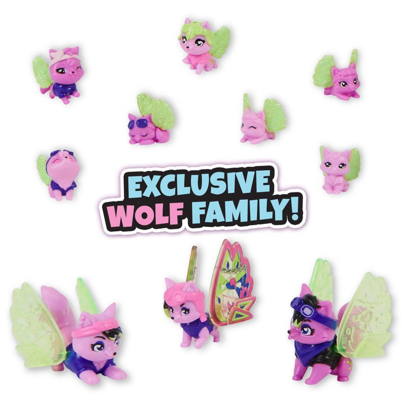 Hatchimals CollEGGtibles, Rainbow-cation Wolf Family Carton with Surprise Playset, 10 Characters, 2 Accessories, Kids Toys for Girls - Image 5