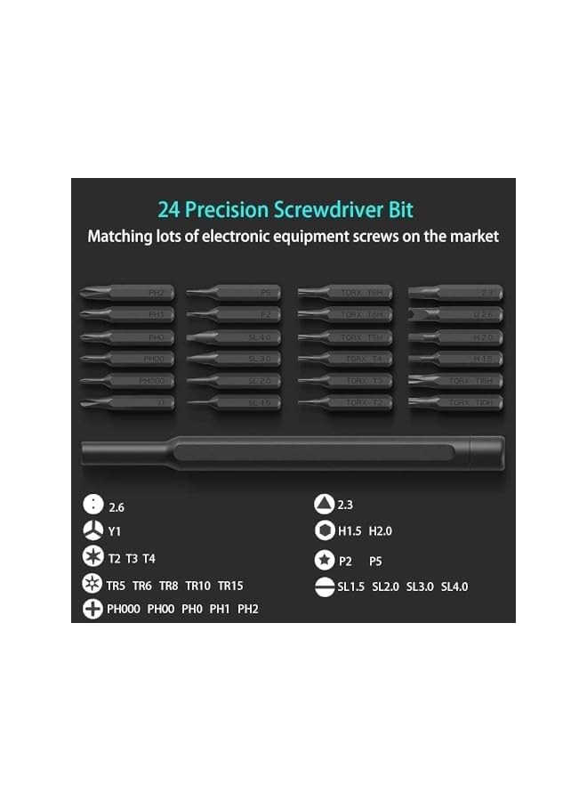 PROMASS promass Precision Screwdriver Set Wearable Rust Resistant Magnetic Bits with Pop-up Storage Box Perfect for DIY and Professional Use. (24bits)  - Image 4