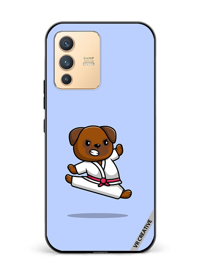 VR CREATIVE Protective Case Cover For Vivo V23 5G Karate Dog Design Multicolour - Image 1