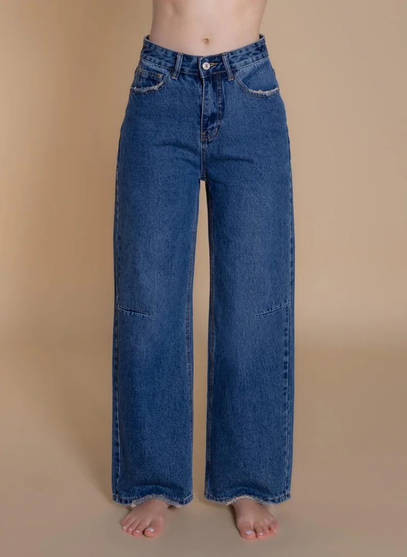 شايبس MID-WAIST WIDE JEANS