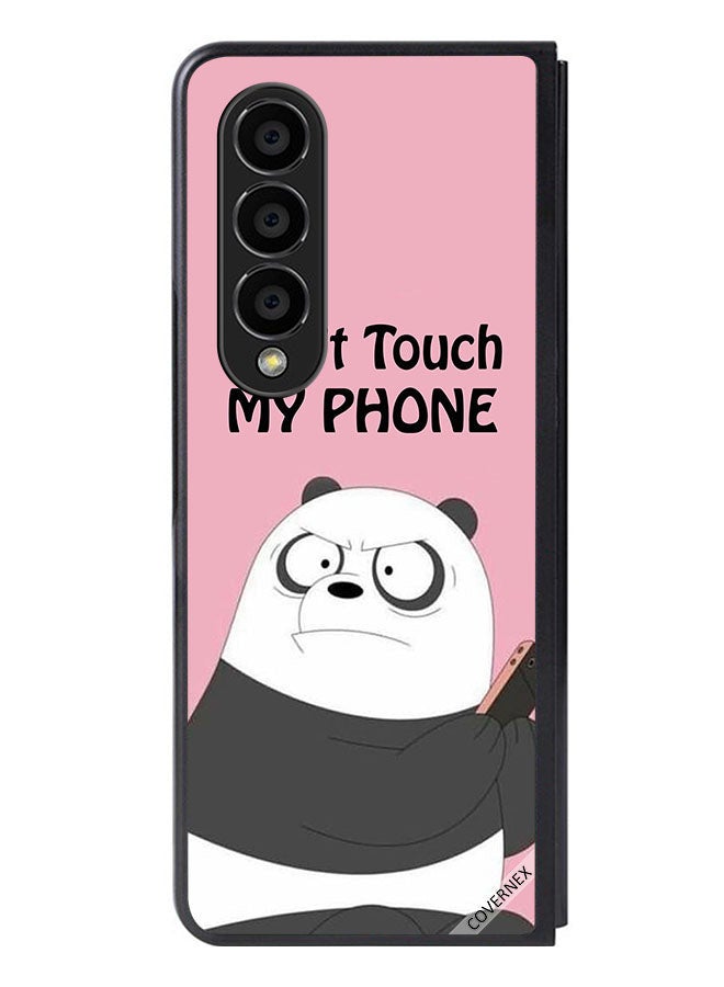 Covernex Protective Case Cover For Samsung Galaxy Z Fold 4 Don't Touch My Phone Panda - Image 1