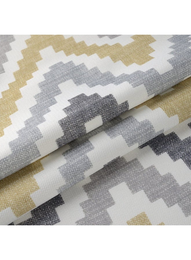 2pcs Chevron Grommet Top Window Curtains for Living Room 140 x 240cm - Image 4