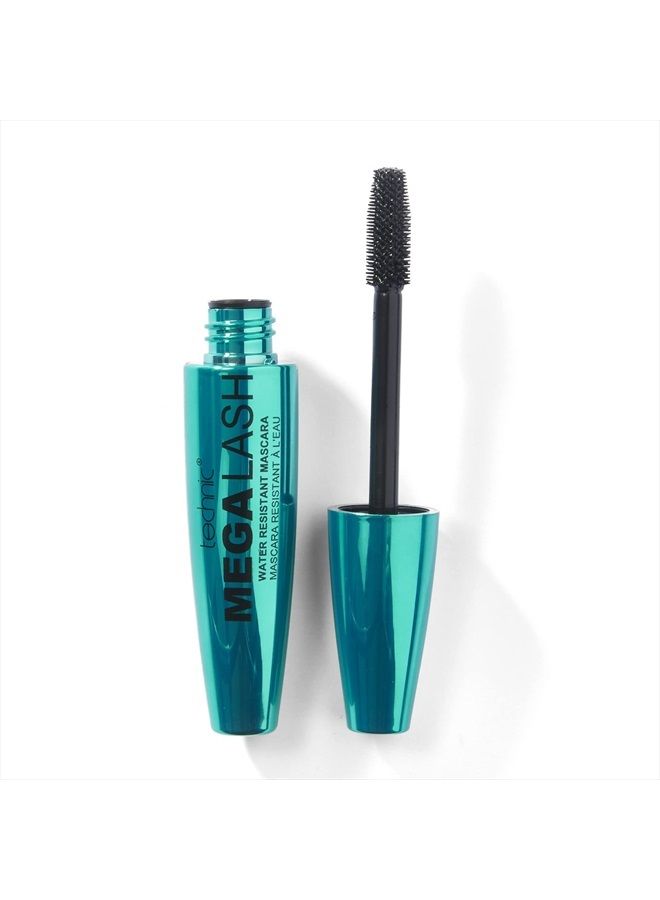 Technic Mega Lash Water Resistant Mascara - Ultra Black, Water Resistant, Hard Wearing, Lash Building Formula For Volume Glam Lashes - 12ml - Image 1
