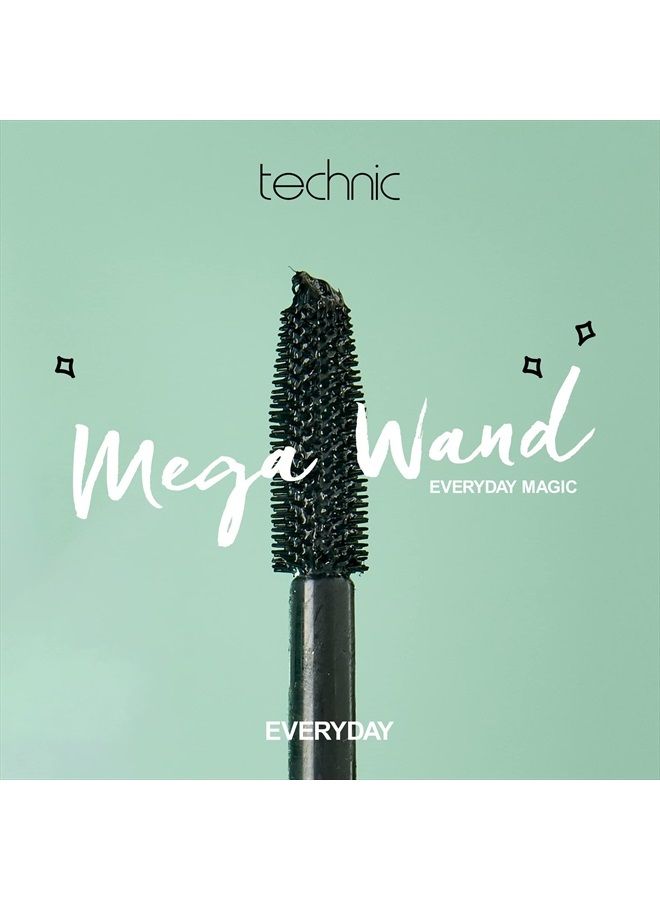 Technic Mega Lash Water Resistant Mascara - Ultra Black, Water Resistant, Hard Wearing, Lash Building Formula For Volume Glam Lashes - 12ml - Image 5
