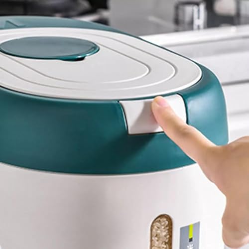 TRADY Airtight food storage container 5kg kitchen organizer Rice dispenser with lid BPA-free plastic box Dry bin Compact grain keeper Moisture-proof - Image 3