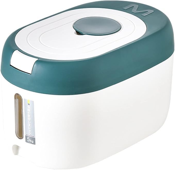 TRADY Airtight food storage container 5kg kitchen organizer Rice dispenser with lid BPA-free plastic box Dry bin Compact grain keeper Moisture-proof - Image 1