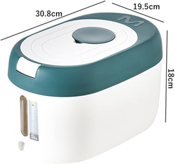 TRADY Airtight food storage container 5kg kitchen organizer Rice dispenser with lid BPA-free plastic box Dry bin Compact grain keeper Moisture-proof - Image 2