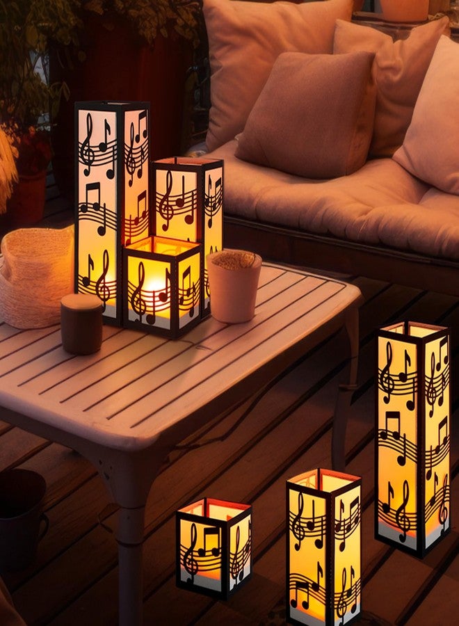 Rossesay 24 Pcs Music Centerpieces for Table 3 Size Music Note Paper Lantern Boxes Table Ideas Decorations for Musical Room Party Decorations Wedding Birthday (Classic) - Image 5