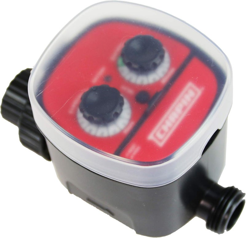 CHAPIN 41001 Single Zone Water Timer with Water Resistant Construction, Numerous Options for Frequency of Watering/Duration of Watering Settings and up to 116 PSI, Red/Black - Image 2