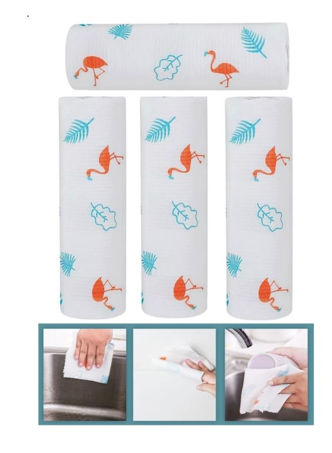 4 Pieces Disposable Dish Cloths Wet Dry Use Disposable Cloth For Household - Image 1