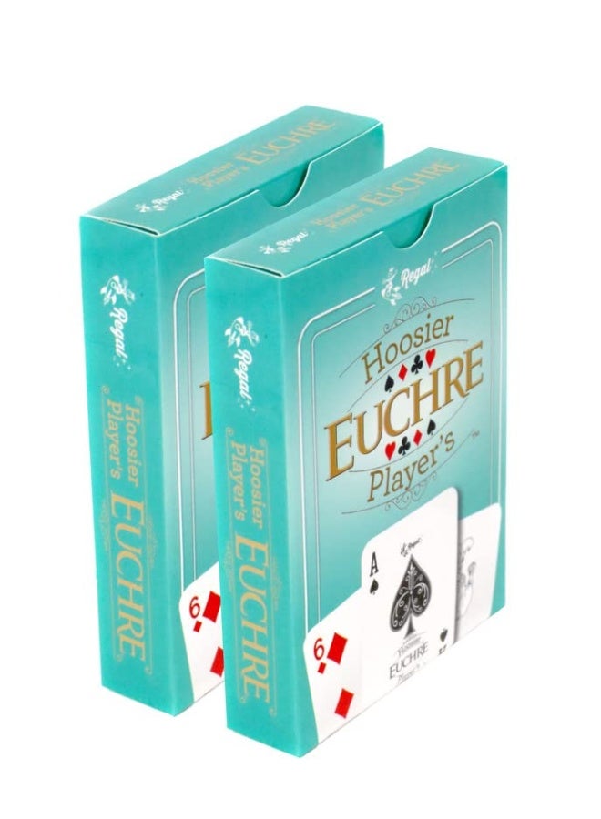 Regal Games - Euchre Card Game Set - Pre-Stripped to 44 Cards for Classic Euchre - Fun, Family-Friendly Group Card Game - Ideal for 2-4 Players Ages 8+ - Includes Score Pad - 2 Pack - Image 2