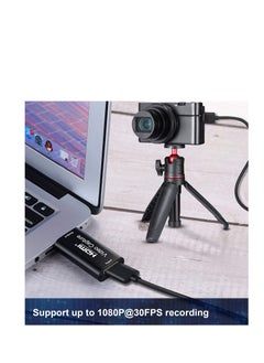 Ntech NTECH Audio Video Game Capture Card HDMI to USB 2.0 1080p Video Recorder Live Streaming For Gaming/Streaming/Teaching/Video Conference Compact HDMI Video Capture Device  - Black  - Image 2