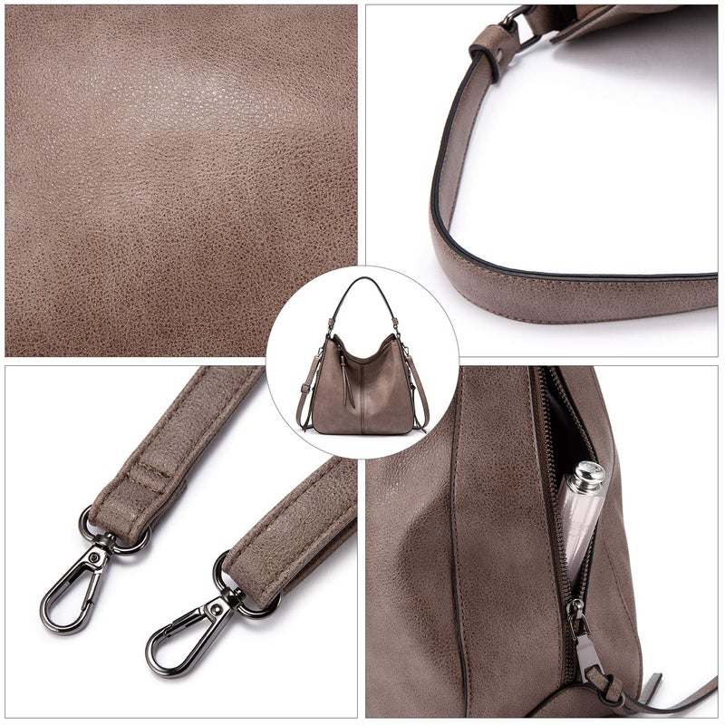 Realer Handbags for Women Large Designer Ladies Hobo bag Bucket Purse Faux Leather - Image 5