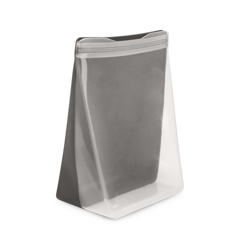 WP Porter Silicone Reusable Storage Bag Sandwich 36oz StandUp Charcoal Food Storage Container Microwave and Dishwasher Safe Easy Cleaning