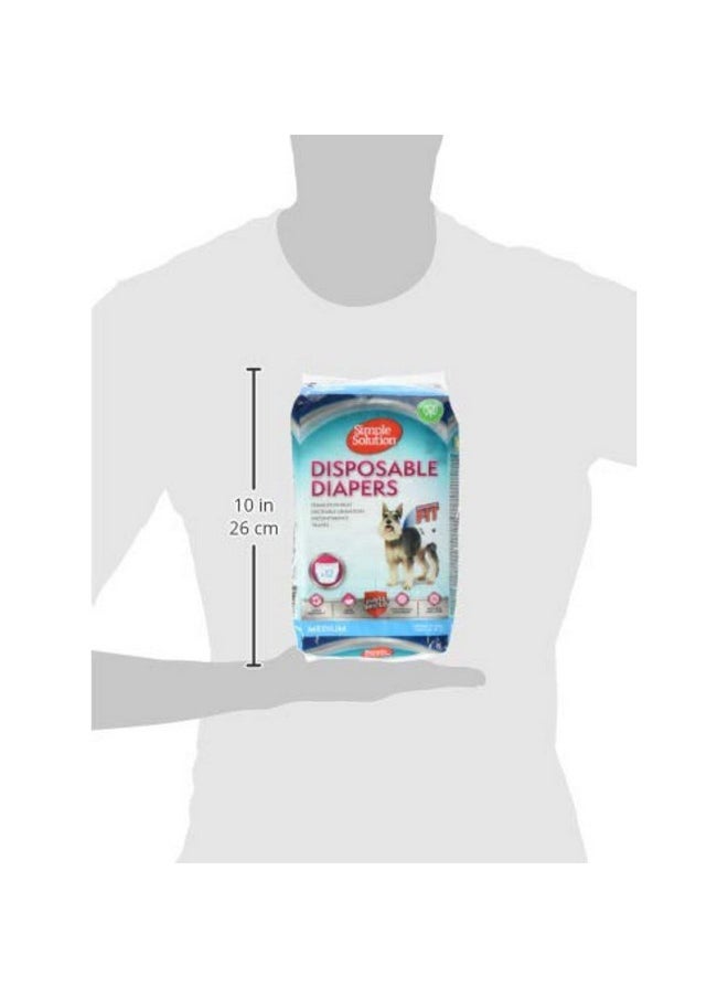Simple Solution Simple Solution True Fit Disposable Dog Diapers for Female Dogs, Super Absorbent with Wetness Indicator, Leak Proof, Adjustable, Comfortable Fit, Quickly Absorb, Large-XL Size 46-69cm Waist (12 Pack)  - Image 3