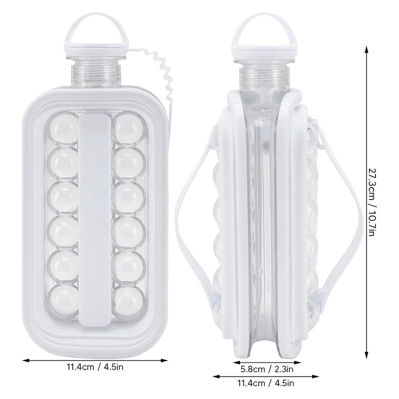 SHREVI Water Bottle ice Cube Tray 2 in 1 Portable ice Shaker for Freezer ice Ball Maker with 17 Grids Flat Silicone Reusable ice pop icebreakers Coffee Whiskey Champagne Beer Juice Cocktail - Image 2