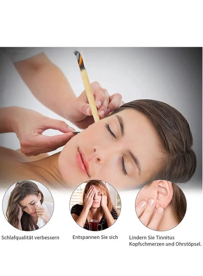 20-Piece Aromatherapy Pure Beeswax Ear Wax Candles With 10-Piece Ear Protective Disks Kit to reduce tinnitus and improve sleep Silver label trumpet ear candle 20 trumpet-shaped with plug 10 pcs assembly support cotton swab 20 - Image 4