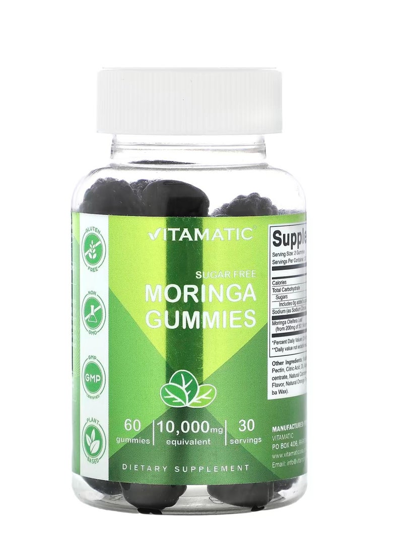 Vitamatic جواهر مورنغا خالية من السكر 60 جواهر (5000 ملغ لكل جواهر)