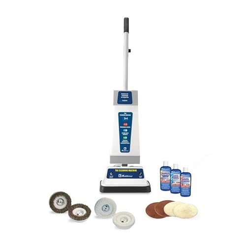 Koblenz P-820 BA Carpet Shampooer and Floor Polisher, Floor Scrubber Machine, 3-Speed, Scrubbing Brushes, Polishing Pads, Buffing Pads, Carpet Cleaner Machine, Includes Cleaners, Blue/Gray - Image 1