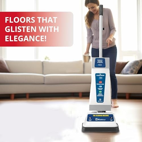 Koblenz P-820 BA Carpet Shampooer and Floor Polisher, Floor Scrubber Machine, 3-Speed, Scrubbing Brushes, Polishing Pads, Buffing Pads, Carpet Cleaner Machine, Includes Cleaners, Blue/Gray - Image 3