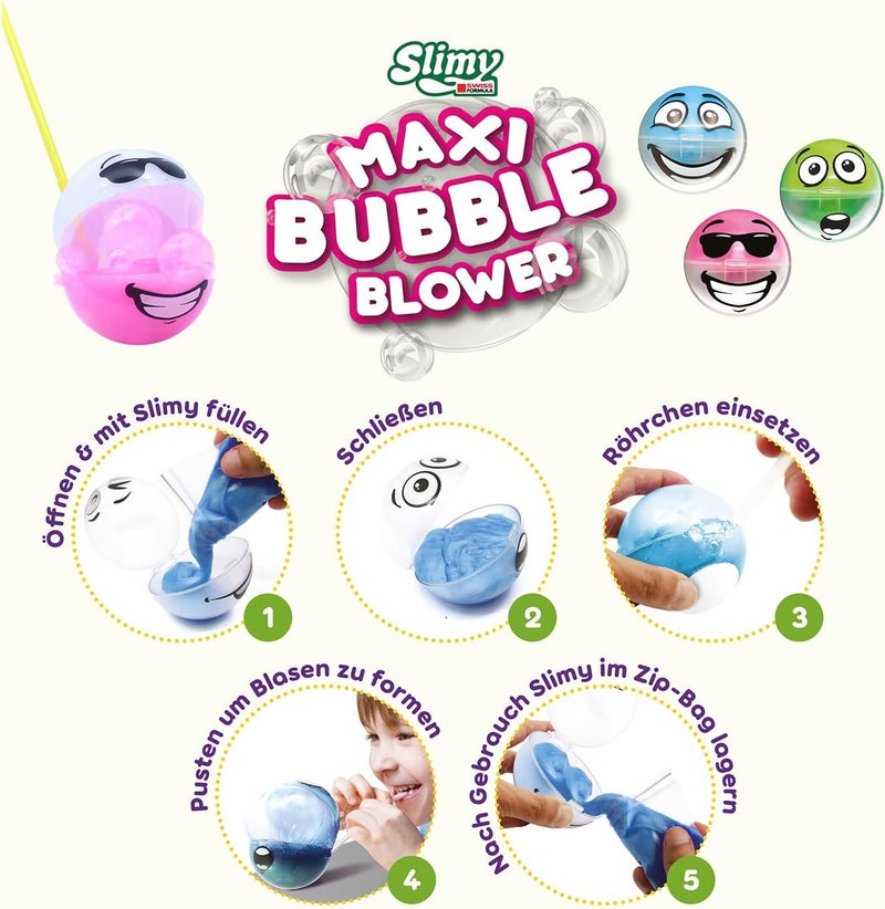 Slimy Maxi Bubble Blower Funny Slime Toy (80 g, Assorted)