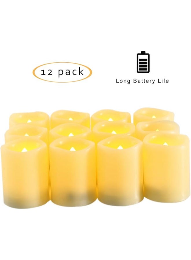 12 pieces - Premium Flameless Candles, LED , 120+ Hours Battery Life, Batteries Included - Image 3