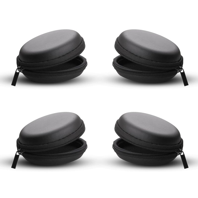 Humble Earphone & Headphone Carrying Case – Compact Storage Pouch for Earphones, Headsets, Pen Drives, SD Cards, Charging Cables – Black, Pack of 4 - Image 5