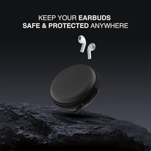 Humble Earphone & Headphone Carrying Case – Compact Storage Pouch for Earphones, Headsets, Pen Drives, SD Cards, Charging Cables – Black, Pack of 4 - Image 3