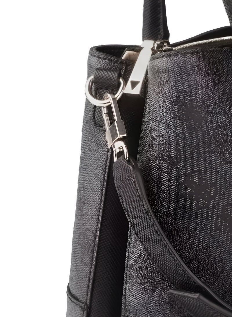 جس حقيبة GUESS الكلاسيكية المزخرفة بشعار GUESS  - Image 3