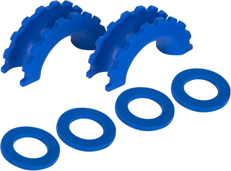 BUNKER INDUST D Ring/Shackle Isolator Kit,1 Pair Blue D-Ring Isolator and 4 Pcs Washers Dring Cover Fit for 3/4" Shackle Hooks 4x4 Off Road Jeep Accessories Protect Your Bumper and Reduce Rattling - Image 1
