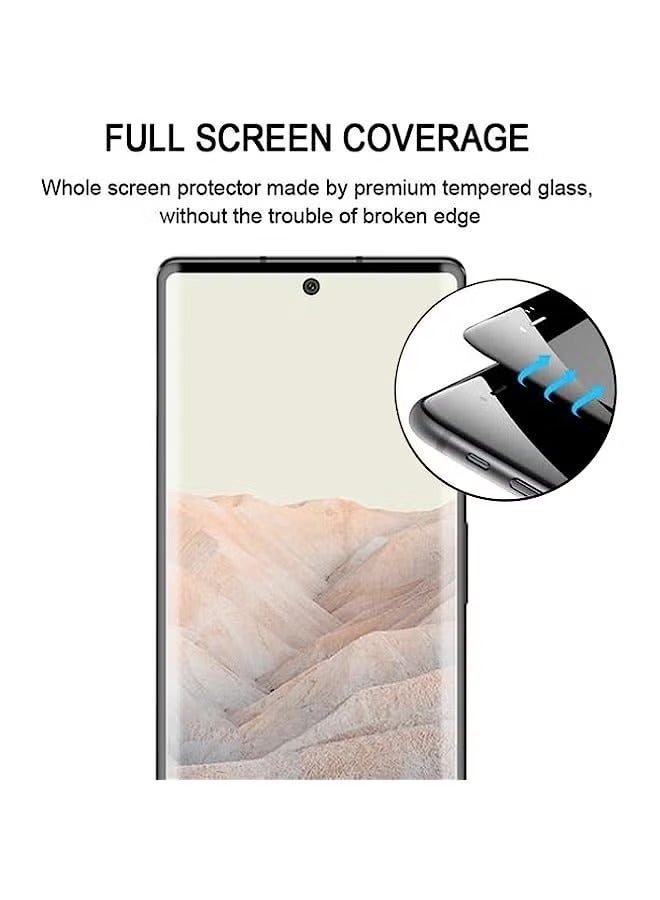 بروماس واقي شاشة من الزجاج المقسى من متوافق مع Google Pixel 6 Pro Edge Glue ثلاثية الأبعاد بحافة منحنية شاشة كاملة من الزجاج المقسى - Image 3