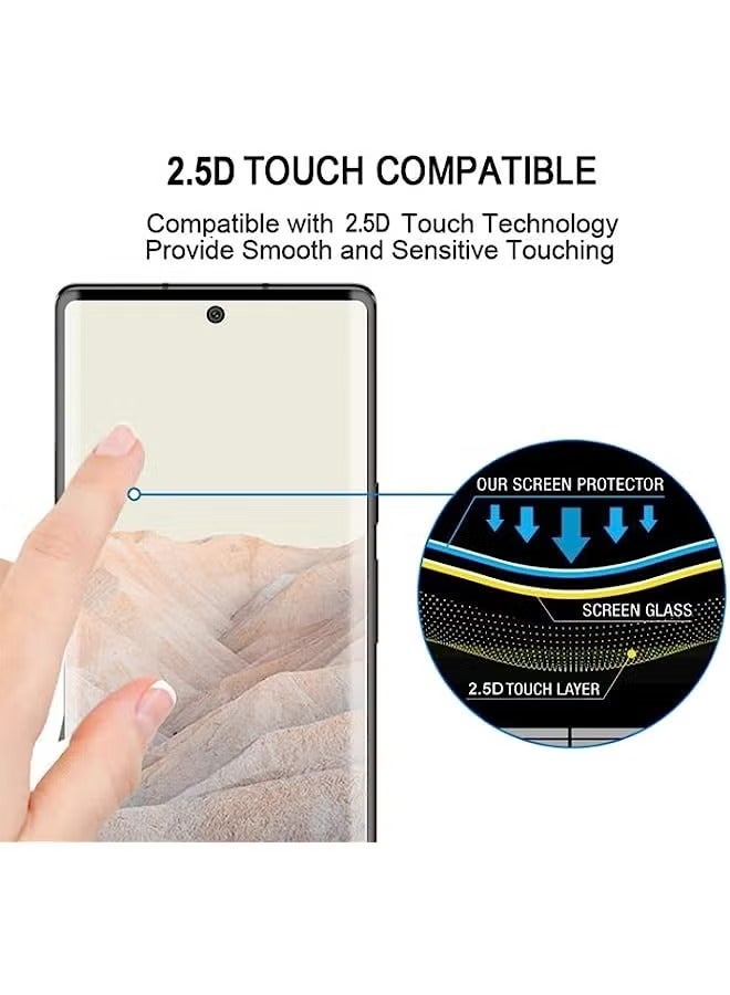بروماس واقي شاشة من الزجاج المقسى من متوافق مع Google Pixel 6 Pro Edge Glue ثلاثية الأبعاد بحافة منحنية شاشة كاملة من الزجاج المقسى - Image 5