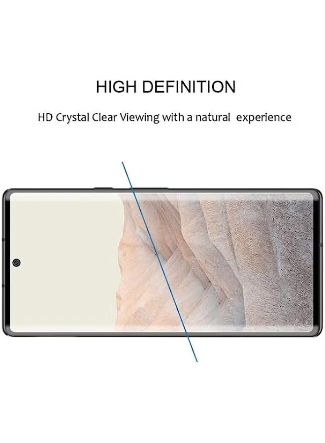 بروماس واقي شاشة من الزجاج المقسى من متوافق مع Google Pixel 6 Pro Edge Glue ثلاثية الأبعاد بحافة منحنية شاشة كاملة من الزجاج المقسى - Image 4