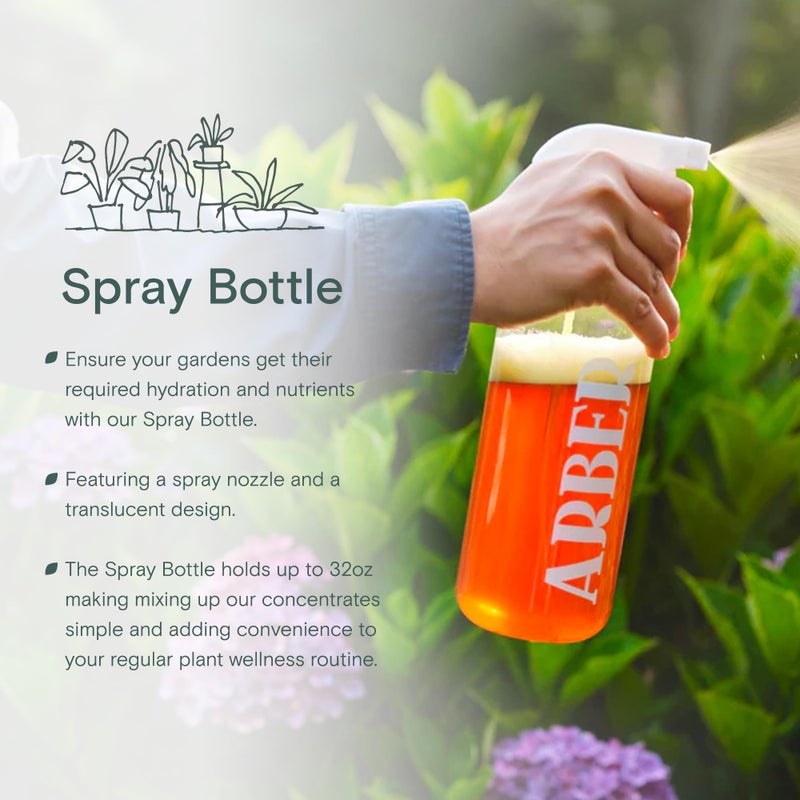 Arber 32 oz Spray Bottle for Plants & Home by Arber â€“ Translucent Refillable Trigger Sprayer with Adjustable Nozzle (Fine Mist to Stream) â€“ Leakproof Heavy-Duty Plastic for Gardening & Pet Care - Image 2