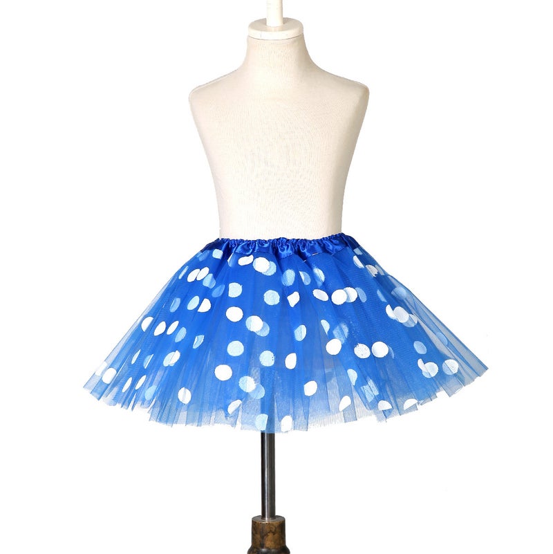 Kids Tutu Princess Tulle Skirt Three Layers Royal Blue 