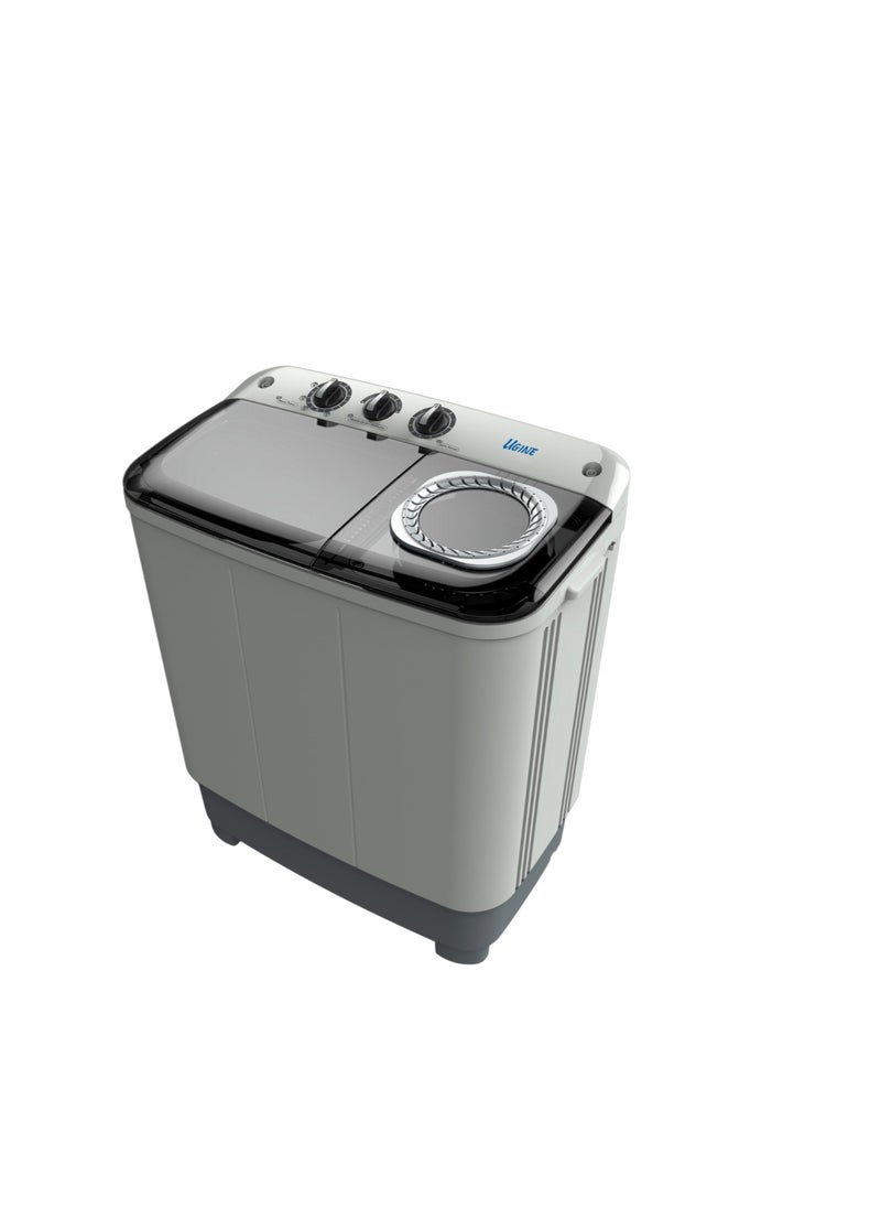 UGINE Ugine, Twin Tub Washing Machine, 7 Kg ,White - UGWTTM7  - Image 1
